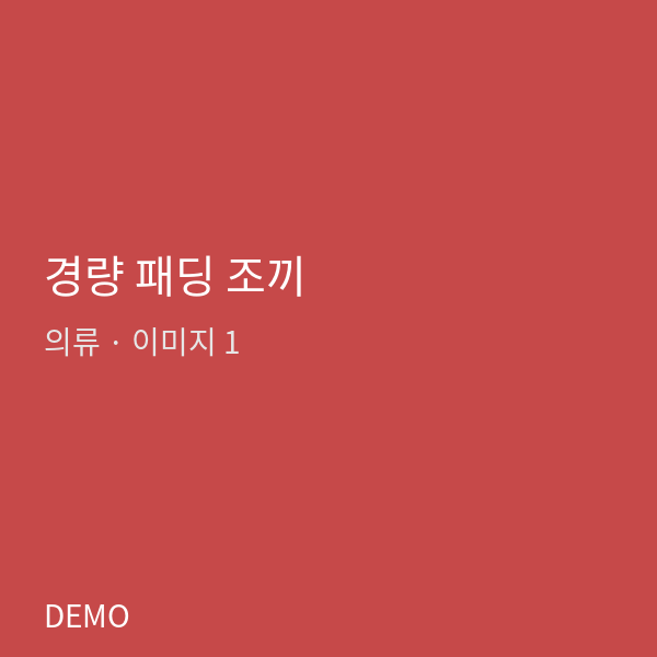 경량 패딩 조끼